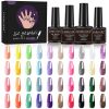 Limegirl Gel Nail Polish Kit Pink Glitter Pop Summer 40/24 Colors Semi-Permanent UV Led Gel Varnish Soak Nails - ZH241-3