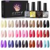 Limegirl Gel Nail Polish Kit Pink Glitter Pop Summer 40/24 Colors Semi-Permanent UV Led Gel Varnish Soak Nails - ZH247-3