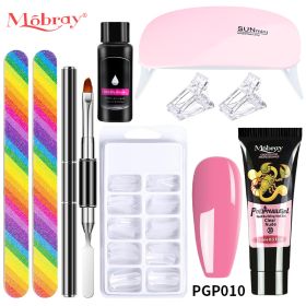 Manicure Set Poly Extension Nail KitGel Nails CompleteKit Gel For Extension Semi PermanentUV Varnish Kit Nail Tools Sets - M-ZH19-10