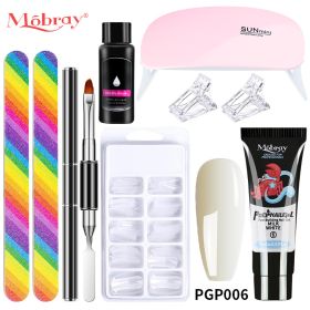 Manicure Set Poly Extension Nail KitGel Nails CompleteKit Gel For Extension Semi PermanentUV Varnish Kit Nail Tools Sets - M-ZH19-6