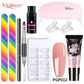 Manicure Set Poly Extension Nail KitGel Nails CompleteKit Gel For Extension Semi PermanentUV Varnish Kit Nail Tools Sets - M-ZH19-12