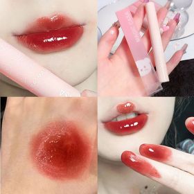 Crystal Glossy Lip Glaze Mirror Cute Bear Lip Gloss Waterproof Transparent Nude Liquid Lipstick Lip Girls Makeup Korean Makeup - C05