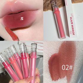 Crystal Glossy Lip Glaze Mirror Cute Bear Lip Gloss Waterproof Transparent Nude Liquid Lipstick Lip Girls Makeup Korean Makeup - B02