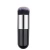 New Fashion Chubby Pier Foundation Brush Flat Cream Makeup Brushes Professional Cosmetic Brush highlight brush loose powder brus - Black silver