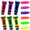 UV Glow Blacklight Face and Body Paint,0.48 oz, Set of 6 Tubes, 6 Colors Halloween Makeup - 6 Tubes (6 Colors) - 14.2ml / Tubes