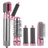 5 in 1 Curling Wand Set Professional Hair Curling Iron for Multiple Hair Types and Styles Fuchsia - Pink