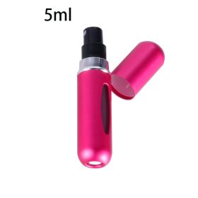 Refillable Mini Perfume Bottle Portable Cosmetic Bottle Spray Bottle Atomizer Spray Container Travel Refillable Bottles 5ml 8ml - 5ml Matte hot pink