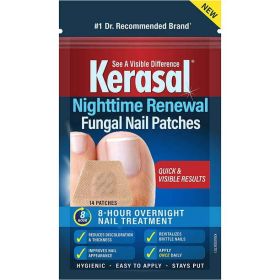 Kerasal Fungal Nail Nighttime Nail Patches, Restores Discolored or Damaged Nails, 14 Ct - Kerasal