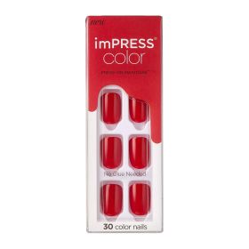 imPRESS Color Press-on Manicure, Reddy or Not, Short - imPRESS