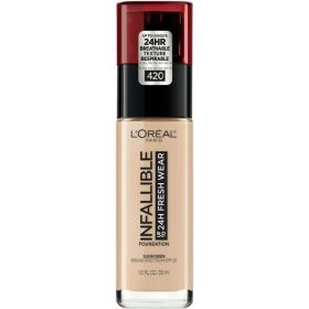 L'Oreal Paris Infallible Fresh Wear 24 Hr Liquid Foundation Makeup;  400 True Beige;  1 fl oz - L'Oreal Paris