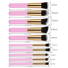 Travel Set Mini Makeup Brush Set of 10 (Pink Gold) - default