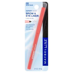 Maybelline ExpertWear Brow and Eyeliner Pencil, Velvet Black - Maybelline