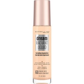 Maybelline Dream Radiant Liquid Foundation Makeup, 20 Classic Ivory, 1 fl oz - Maybelline