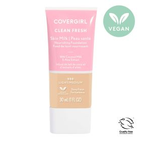 COVERGIRL Clean Fresh Skin Milk, Clean Vegan Formula, Light/ Medium, 1 fl oz, Lightweight Foundation - COVERGIRL