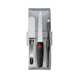 Revlon Manicure To Go 4-Piece Kit with Travel Pouch Includes Curved Blade Nail Clipper, Compact Emery File and Dual-ended Cuticle Trimmer - Revlon