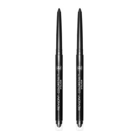 Revlon ColorStay Pencil Eyeliner with Built-in Sharpener, Waterproof, Smudgeproof, Longwearing Eye Makeup with Ultra-Fine Tip, 201 Black, 2 Pack - Rev