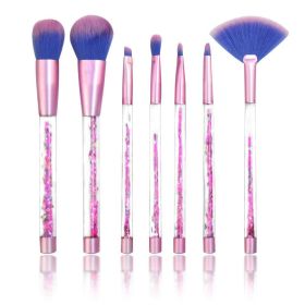 7pcs Crystal Makeup Brushes Kit Cosmetic Eyeshadow Powder Foundation Brush Set - default