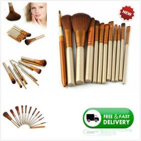 12pcs Makeup Brushes Set Pro Powder Foundation Eyeshadow Eyeliner Lip Brush Tool - default