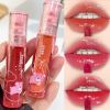 Crystal Glossy Lip Glaze Mirror Cute Bear Lip Gloss Waterproof Transparent Nude Liquid Lipstick Lip Girls Makeup Korean Makeup - C01