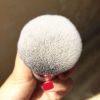 New Fashion Chubby Pier Foundation Brush Flat Cream Makeup Brushes Professional Cosmetic Brush highlight brush loose powder brus - White silver