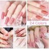 Poly Nail Gel Set 6 PCS Poly UV Gel Set For Nail Extension Finger Quick Building Gel 24 Color Extension Gel Set Manicure Set - M-SET4