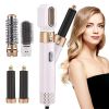 5 in 1 Curling Wand Set Professional Hair Curling Iron for Multiple Hair Types and Styles Fuchsia - Gold