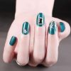 False Fingernails Artificial False Nails Tips Full Cover Wedding Bead Nail Art Decoration; Dark Green Fake Nails - Default