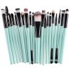 20Pcs Makeup Brushes Set Professional Plastic Handle Soft Synthetic Hair Powder Foundation Eyeshadow Make Up Brushes Cosmetics - White