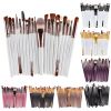 20Pcs Makeup Brushes Set Professional Plastic Handle Soft Synthetic Hair Powder Foundation Eyeshadow Make Up Brushes Cosmetics - BlackGold