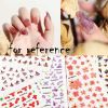 6 Sheets Self-Adhesive Multicolor Flowers Nail Stickers DIY Nail Art Decals Decorations Nail Decals - Default