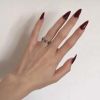 False Fingernails Wine Red Artificial False Nails Tips Long Full Cover Fake Nail Art Decoration Fake Nails - Default